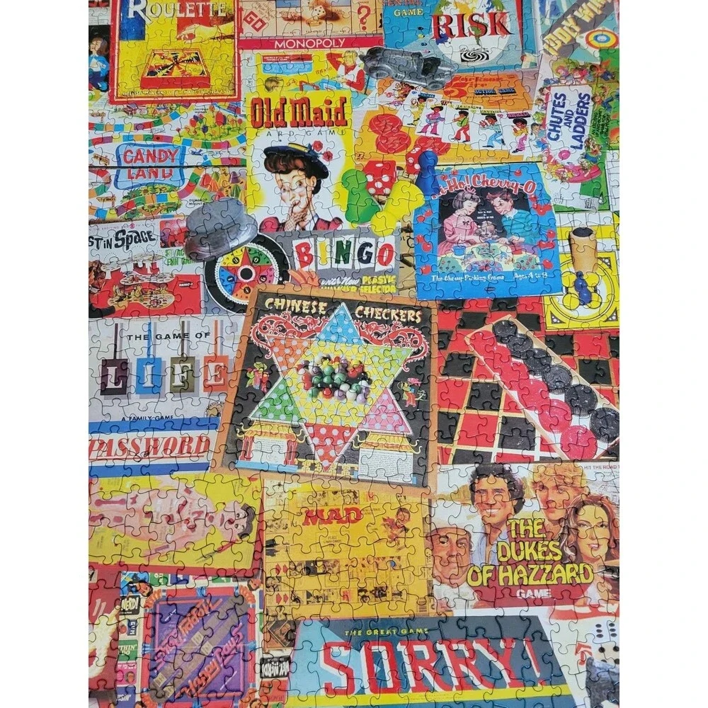 2013 White Mountain 1000 Piece Puzzle Games We Played #9245 EUC Complete